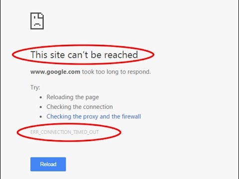 site cant be reach
