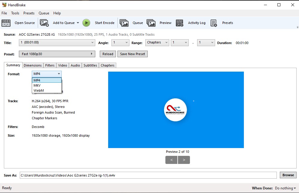Konversi Video pake HandBrake