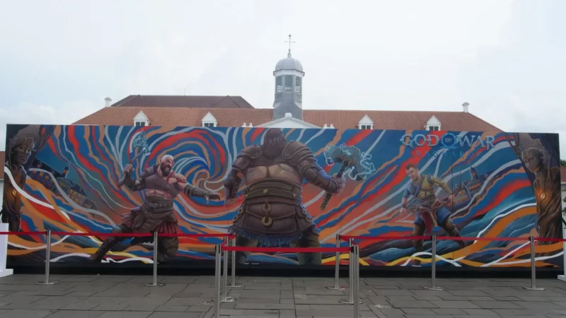 Mural Spesial God of War Ragnarök Tandai Perilisan Game ini Di Indonesia