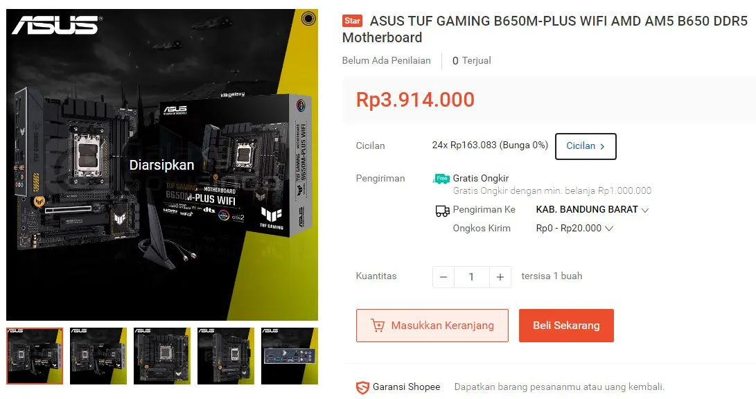 Harga Motherboard AMD B650 & B650E Terkini