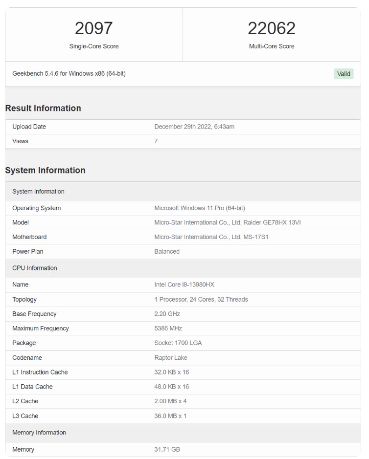 Intel Core i9-13980HX