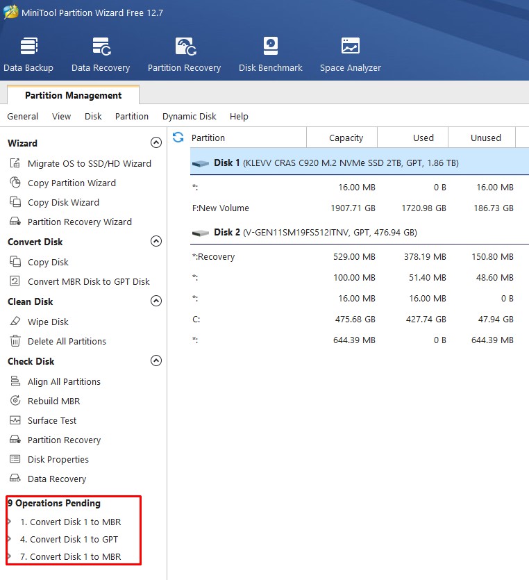 Software gratis MiniTool Partition Wizard 12.7