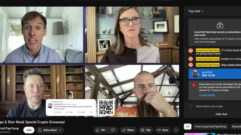 Akun YouTube Linus Tech Tips Dibajak Oleh Scammer Crypto