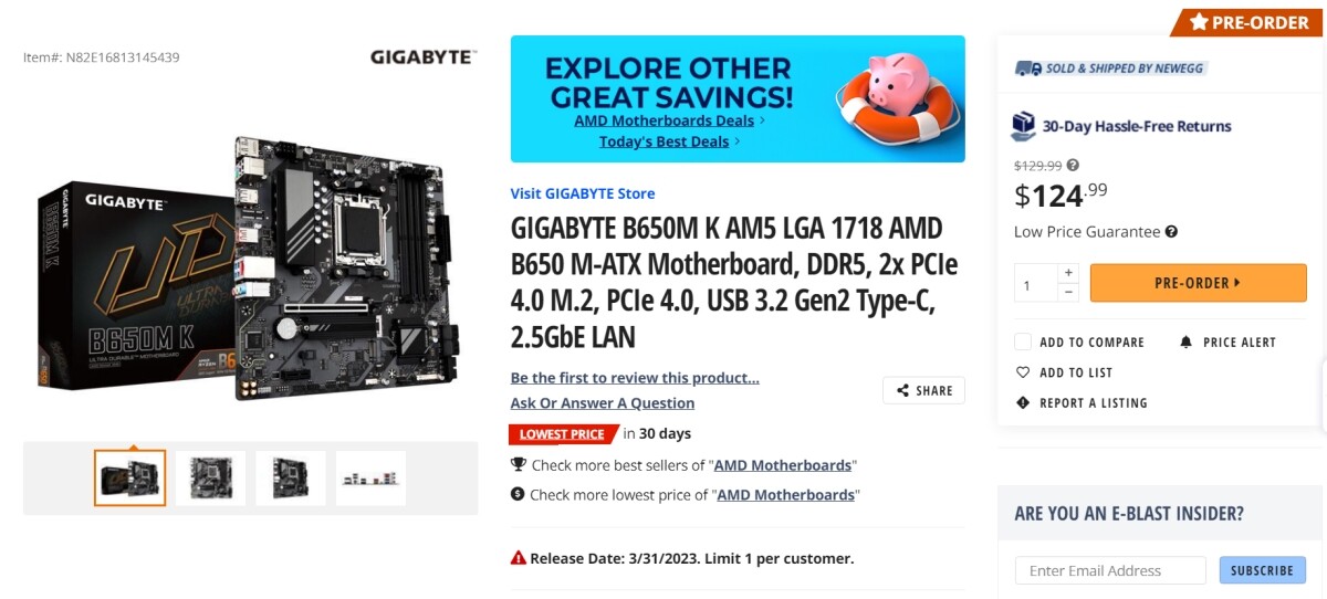 Lebih Banyak Opsi Murah Mobo AM5, Gigabyte B650M K Salah Satunya