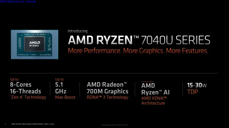 AMD Rilis Ryzen 7040U “Zen 4” Untuk Segmen Ultraportable