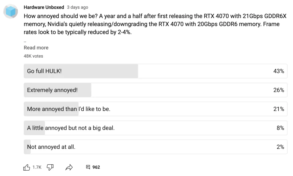 Kontroversi GeForce RTX 4070 GDDR6