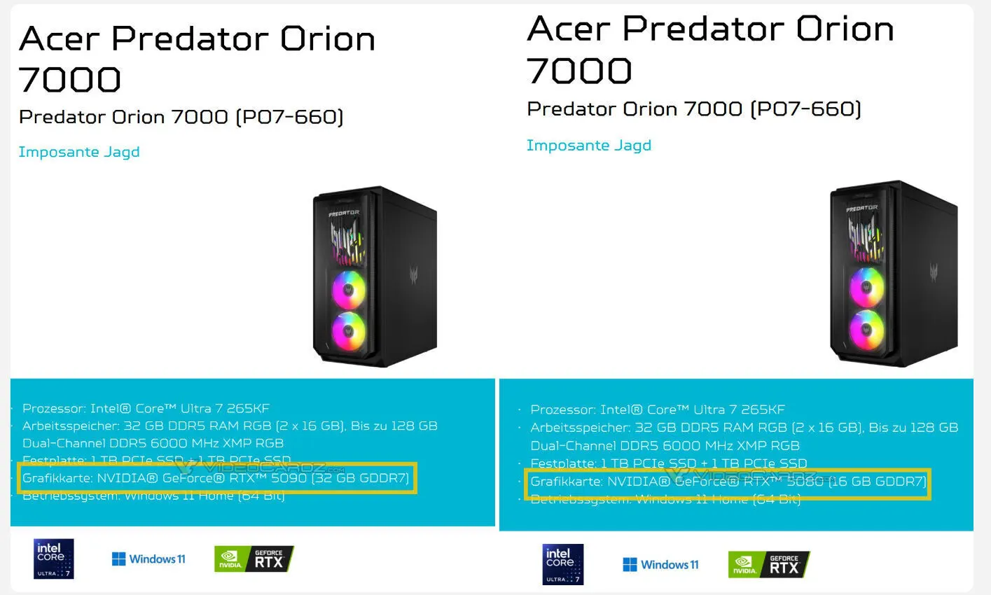 Acer Bocorkan Detail Spek RTX 5080 & RTX 5090