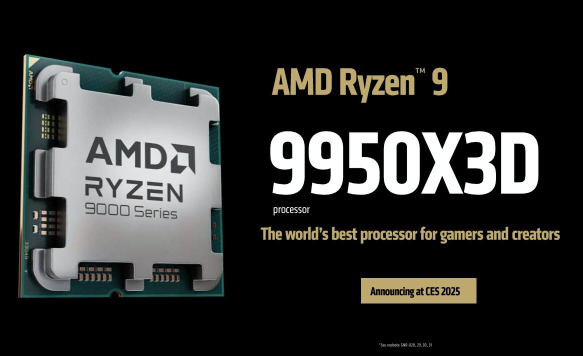 AMD Umumkan Prosesor Baru Ryzen 9 9950X3D & 9900X3D