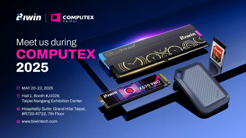 Biwin Siap Pamerkan Inovasi SSD & DRAM di Computex 2025