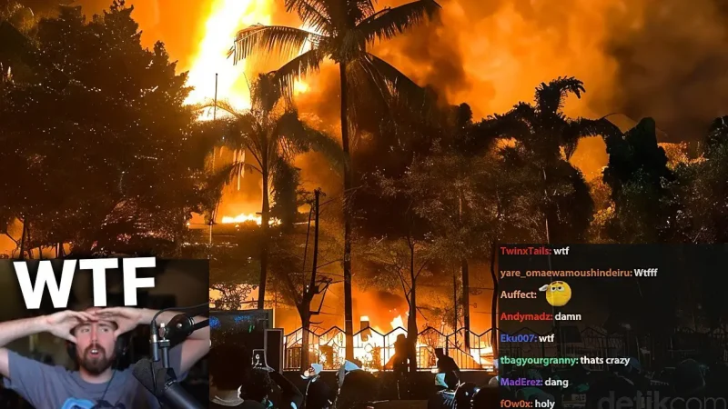 Demo Indonesia Jadi Sorotan, Sampai Dibahas Streamer Internasional Asmongold