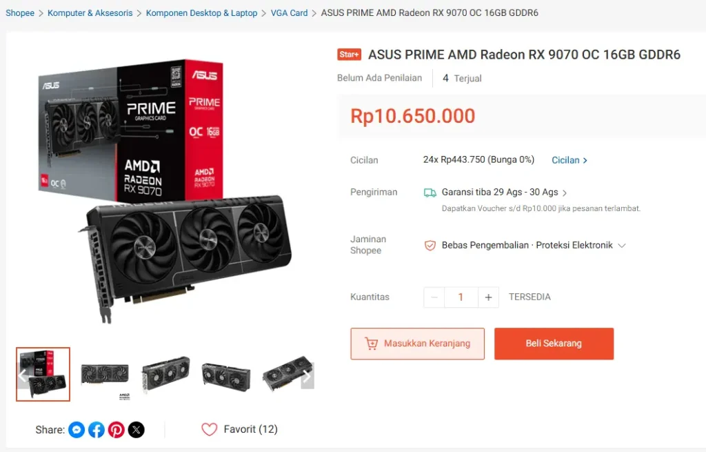 Harga AMD Radeon RX 9070 Series Turun, Mulai 10 Jutaan