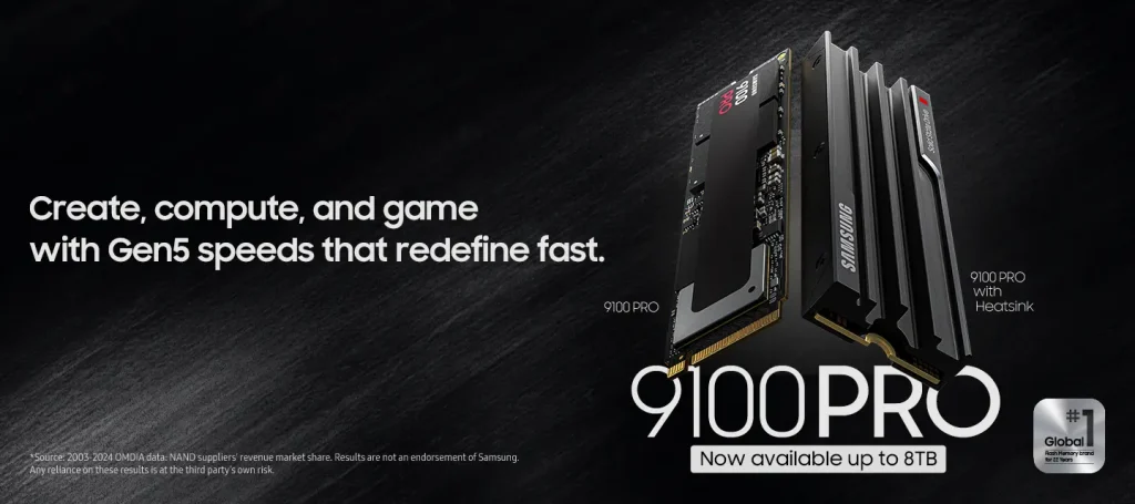 Samsung Rilis SSD Monster 8TB: 9100 PRO, Kecepatan PCIe 5.0 untuk Era AI & 8K