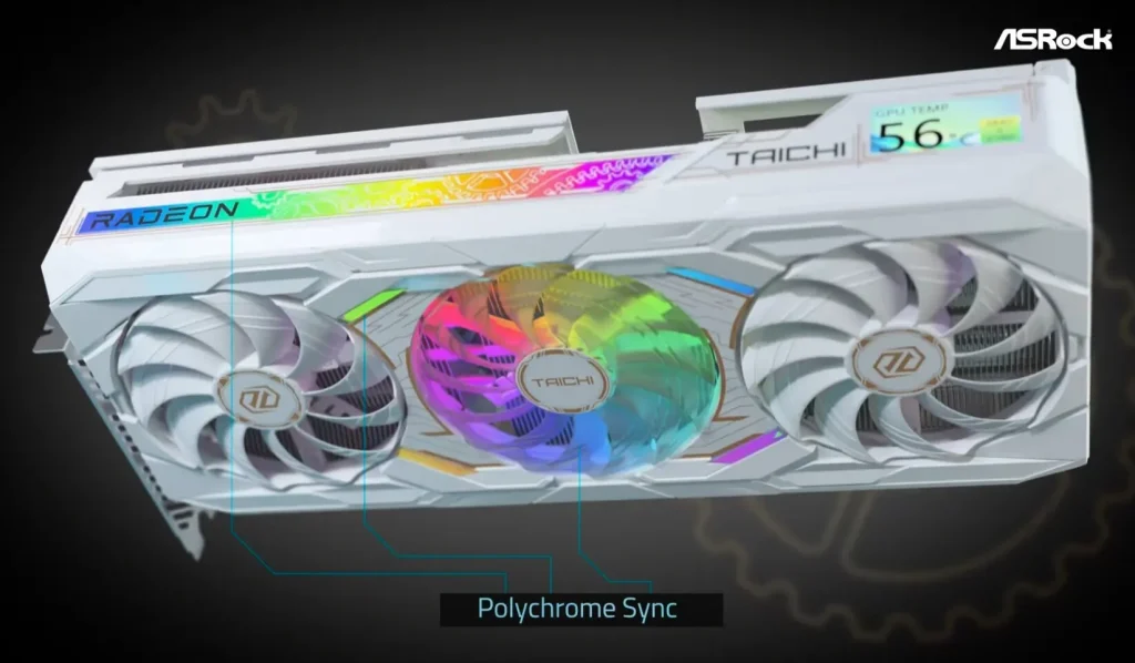 ASRock Luncurkan Radeon RX 9070 XT Taichi White: Ada Layar LCD Mini Loh!