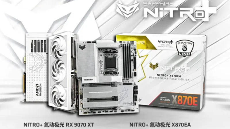 Sapphire Rilis NITRO+ PhantomLink: Kartu Grafis RX 9070 XT & Motherboard X870EA dengan Slot Daya Tersembunyi