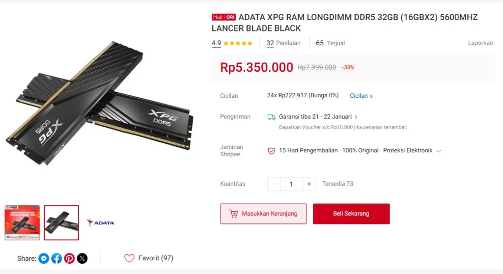 Editorial Januari 2026: Ketika Harga Sepasang RAM Setara Satu Unit PC