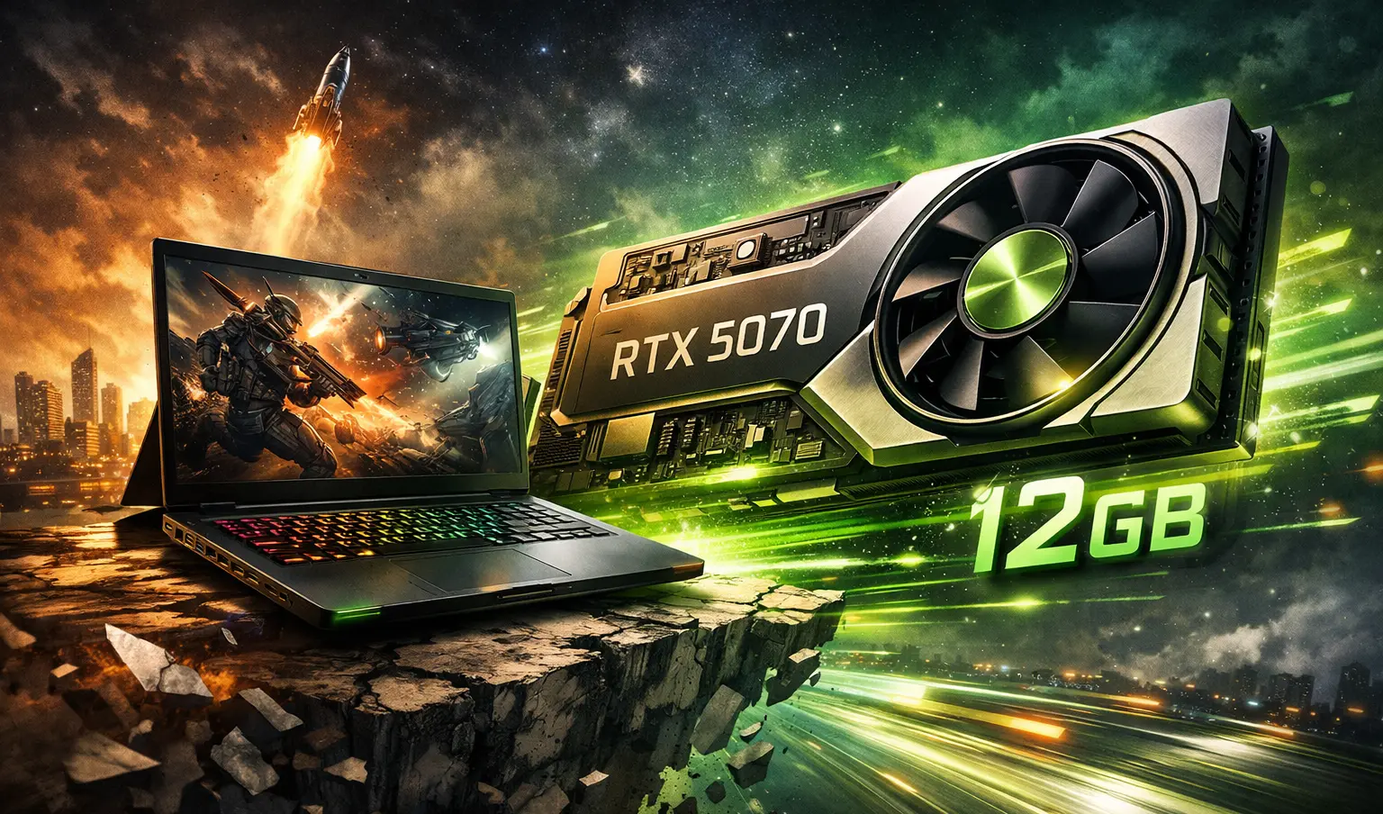 NVIDIA Rilis GPU Laptop RTX 5070 12 GB: Solusi VRAM Lega dengan Modul GDDR7 Baru