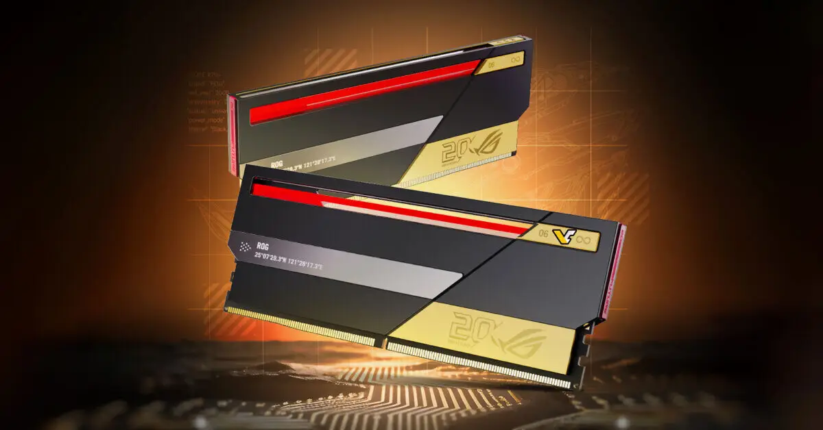 RAM Pertama dari ASUS! ROG Rilis DDR5 ‘Edition 20’ Berbalut Emas