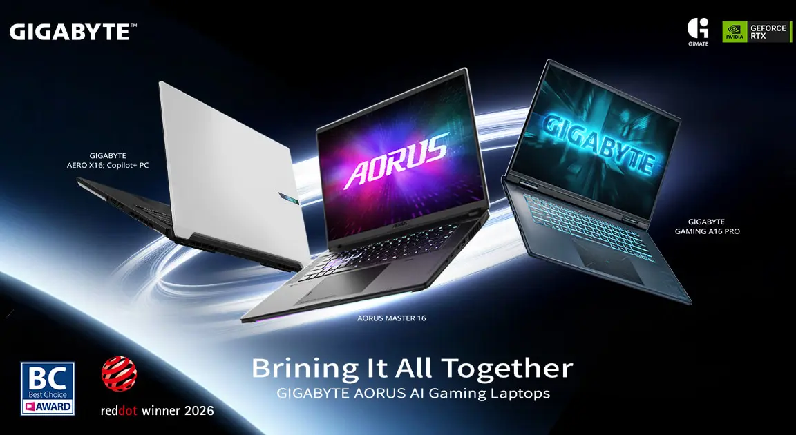 GIGABYTE Pamerkan AI Gaming Laptop & Evolusi AI Agent GiMATE di COMPUTEX 2026