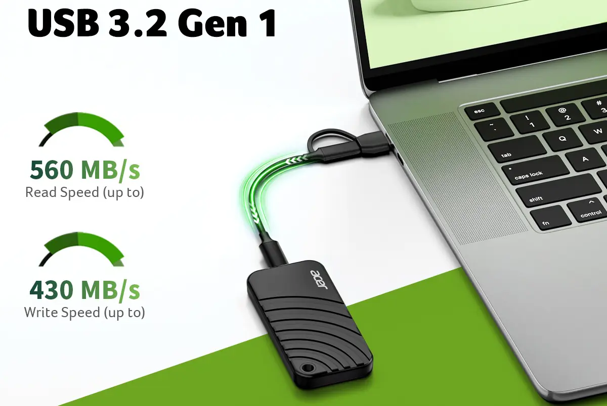Acer PA100 Portable SSD Meluncur: Ringkas, Cepat & Tipis 9mm