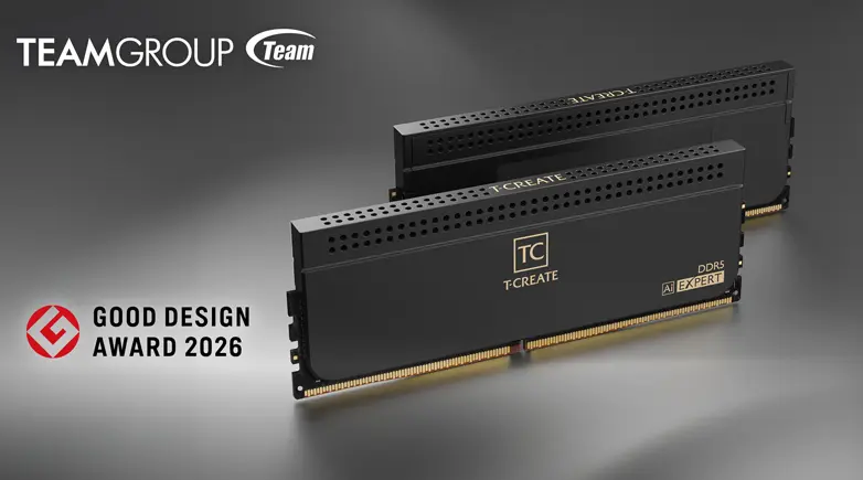 T-CREATE EXPERT AI CQDIMM DDR5 Sabet GOOD DESIGN AWARD 2026!